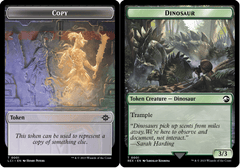 Copy (0001) // Dinosaur (0001) Double-Sided Token - Foil